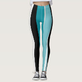 Turquoise zwart-wit leggings (Voorkant)