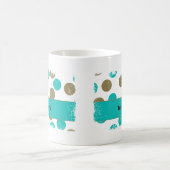 Turquoises points bleus et tans Mug frontalier en (Centre)