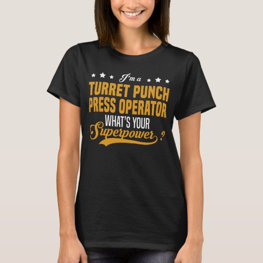 turret-ponsmachine t-shirt (Voorkant)