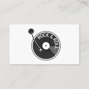 Turtable platenspeler Rock and Roll Vinyl Record Visitekaartje