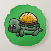 Turtle 1 rond kussen (Voorkant)