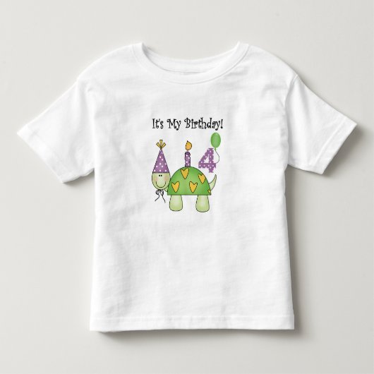 Turtle 4th Birthday Tshirts et cadeaux (Devant)