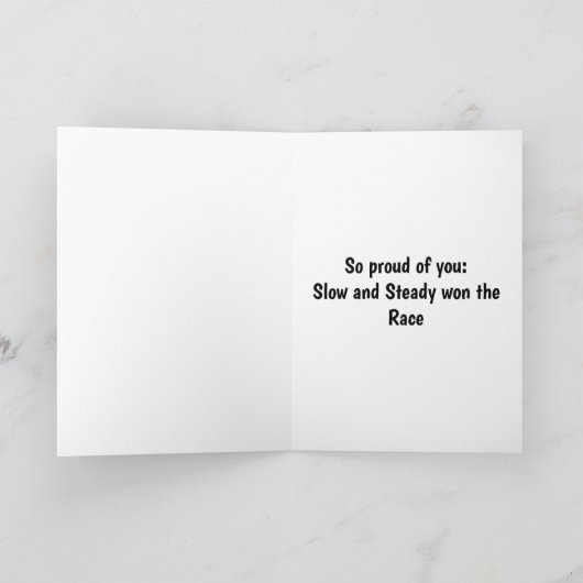 Turtle Afstuderen gepersonaliseerd Kaart (Binnen)