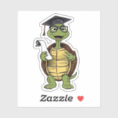 Turtle Afstuderen Sticker (Vel)