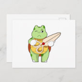 Turtle as Hairdresser with Scissors Briefkaart (Voorkant / Achterkant)