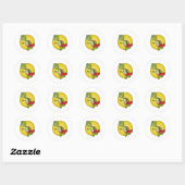 Turtle as Runner at Jogging Ronde Sticker (Vel)