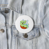 Turtle at Bathing with Foam Ronde Button 7,6 Cm (In situ)