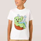 Turtle at Bathing with Foam T-shirt (Voorkant)