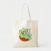 Turtle at Bathing with Foam Tote Bag (Voorkant)
