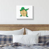 Turtle at Hip Hop Dance Dab Canvas Afdruk (Insitu (Slaapkamer))