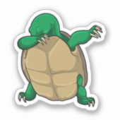 Turtle at Hip Hop Dance Dab Sticker (Voorkant)