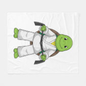 Turtle at Martial kuns with black Belt Fleece Deken (Voorkant (Horizontaal))