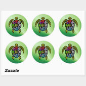 Turtle Ba-Gua Ronde Sticker (Vel)