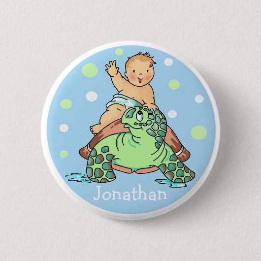 Turtle Baby Boy Button (Voorkant)