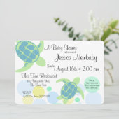 Turtle Baby Shower Kaart (Staand voorkant)