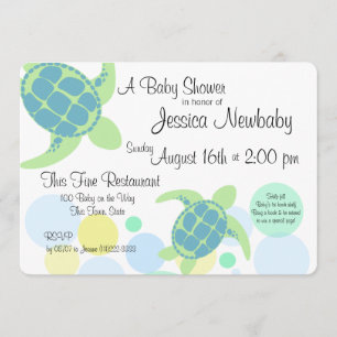 Turtle Baby Shower Kaart