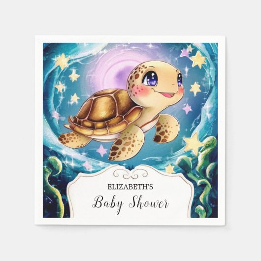 Turtle Baby Shower Servet (Voorkant)