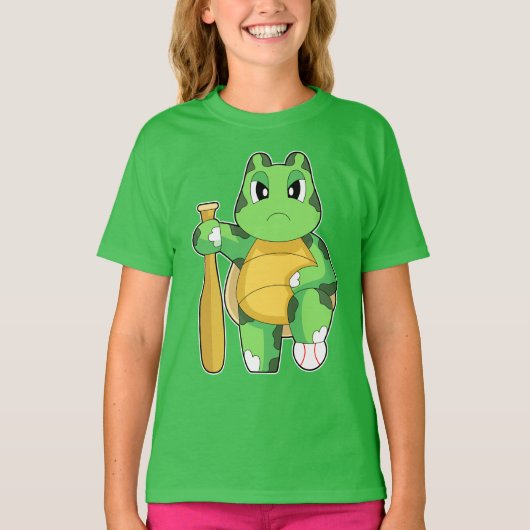 Turtle Baseball Baseball bat T-shirt (Voorkant)