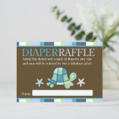 Turtle Bay Baby shower Diaper Raffle Kaart (Staand voorkant)