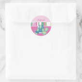 Turtle Bay Merci rose rond Favoriser Sticker (Sac)