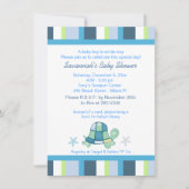 Turtle Bay Stripes Baby shower garçon Invitation (Devant)