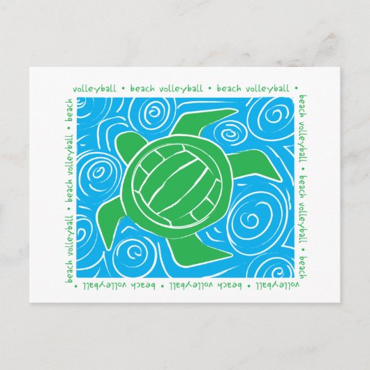 Turtle Beach Volleyball Briefkaart (Voorkant)