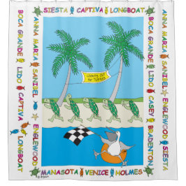 Turtle Beaches Shower Curtain Douchegordijn