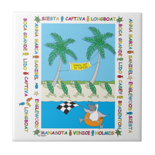 Turtle Beaches Tegeltje (Voorkant)