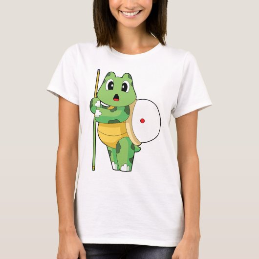 turtle billiard queue t-shirt (Voorkant)