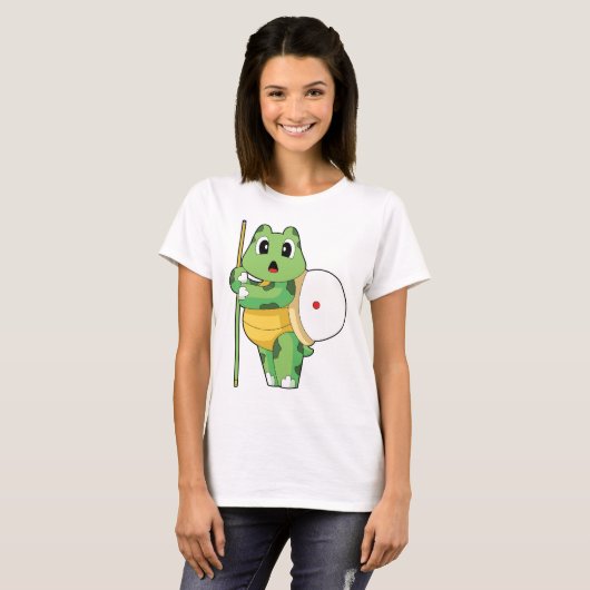 turtle billiard queue t-shirt (Voorkant volledig)