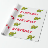 Turtle Birthday Cadeaupapier (Uitgerold)