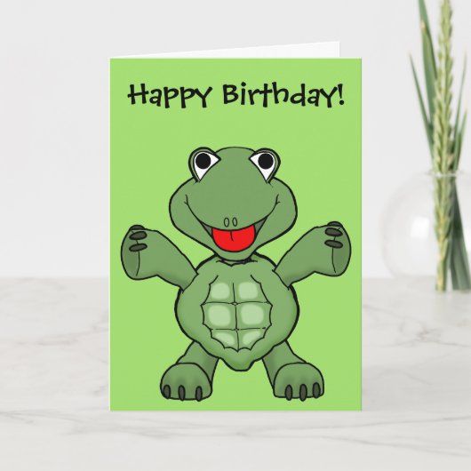Turtle Birthday Kaart (Voorkant)
