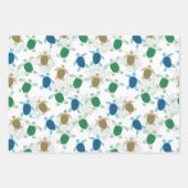 Turtle Birthday Party Waterverf Inpakpapier Vel (Voorkant 3)