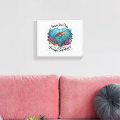 Turtle Blue Zee Square Canvas Afdruk (Insitu (Woonkamer))