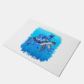 Turtle Blue Zee Square Deurmat (Schuin)