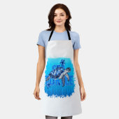 Turtle Blue Zee Square Schort (Gedragen)