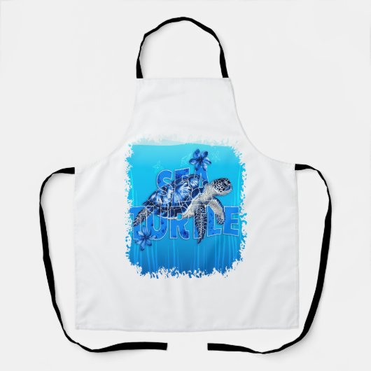 Turtle Blue Zee Square Schort (Voorkant)