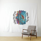 Turtle Blue Zee Square Wandkleed (In Situ (horizontaal))