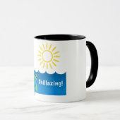 Turtle Chillaxing Design - Black 11 oz Combo Mok (Voorkant rechts)