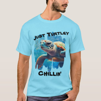 Turtle Chillin' Zee Turtle Close-Up T-Shirt