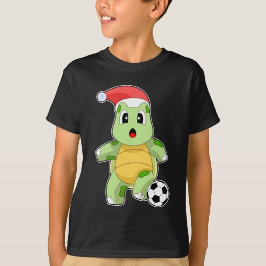Turtle Christmas Soccer T-shirt (Voorkant)