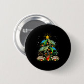 Turtle Christmas Tree Shirt Ronde Button 5,7 Cm (Voorkant /achterkant)