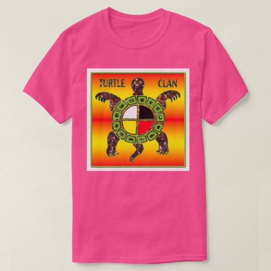 Turtle Clan Medicine Wheel T-shirt (Design voorkant)