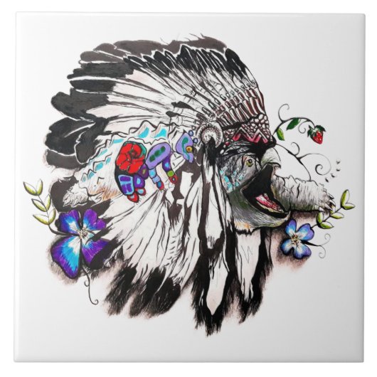 Turtle Clan – Native American Fine Cultural Tegeltje (Voorkant)