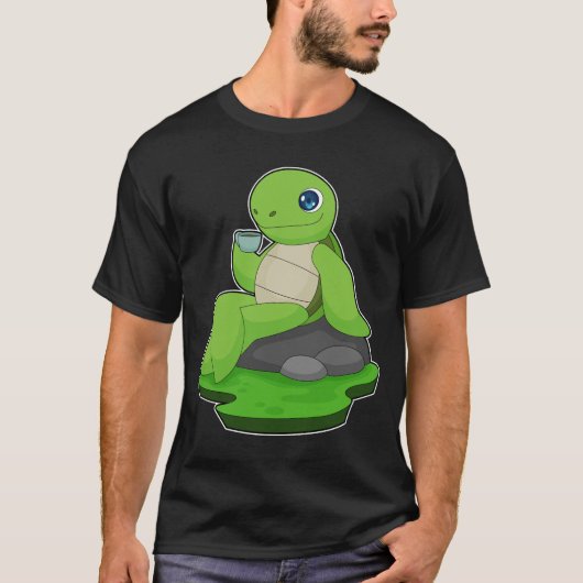 Turtle Coffee Cup T-shirt (Voorkant)