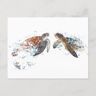 Turtle Couple Briefkaart