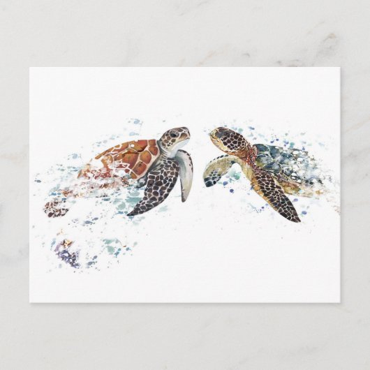 Turtle Couple Briefkaart (Voorkant)