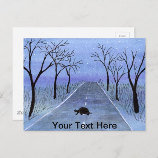 Turtle Crossing Briefkaart (Voorkant / Achterkant)