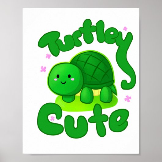 Turtle Cute Poster (Voorkant)