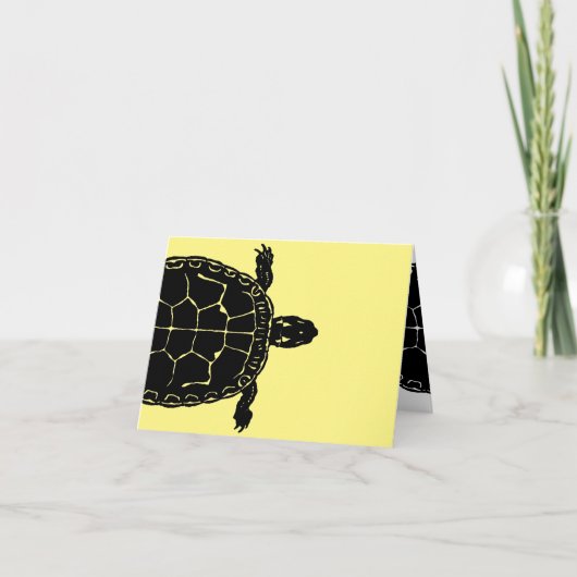 Turtle Désolé Je suis en retard Carte de voeux (Devant)